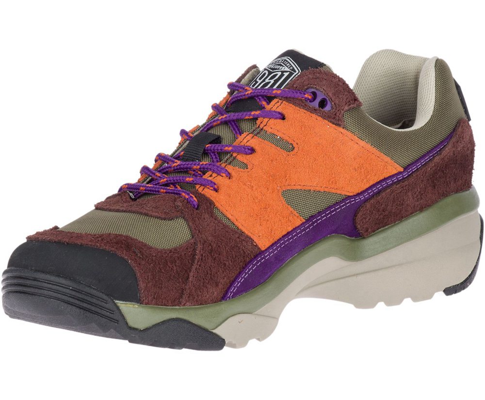 Merrell Sneakers Brown/Orange - Boulder Range - Mens 38ATYIHPS